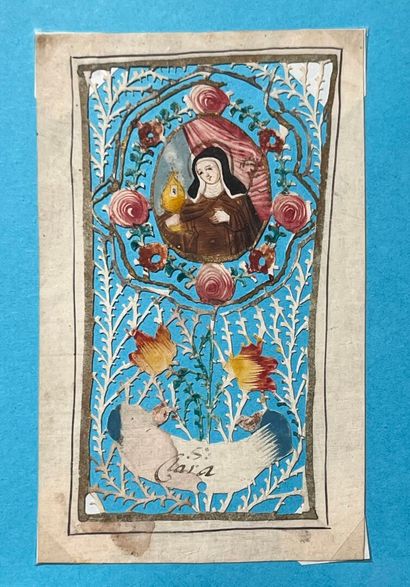 [Canivet]. SAINTE CLAIRE. XVIIIe s. Papier....