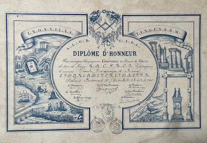 [Compagnonnage]. Diplôme d'honneur issued...
