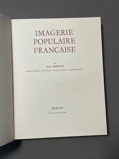 ADHEMAR (Jean) [et al]. Imagerie populaire...