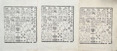 [Die on wood]. [Playing cards]. Plate from...