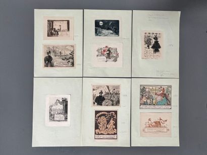 [Engraving]. [Uzanne]. Set of 16 engraved...