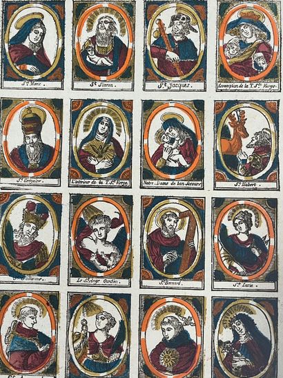 [Folk imagery]. 16 FIGURES OF SAINTS. Caen,...