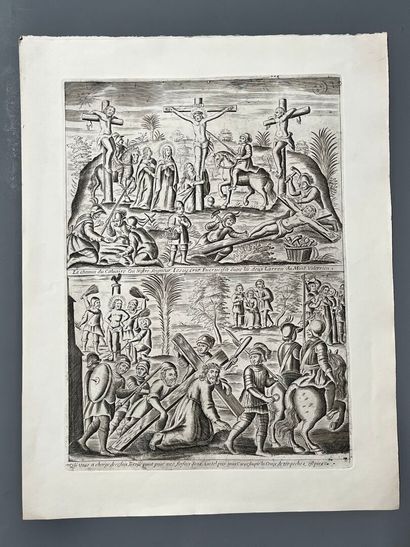 [Copperplate]. Large copper-engraved plate,...