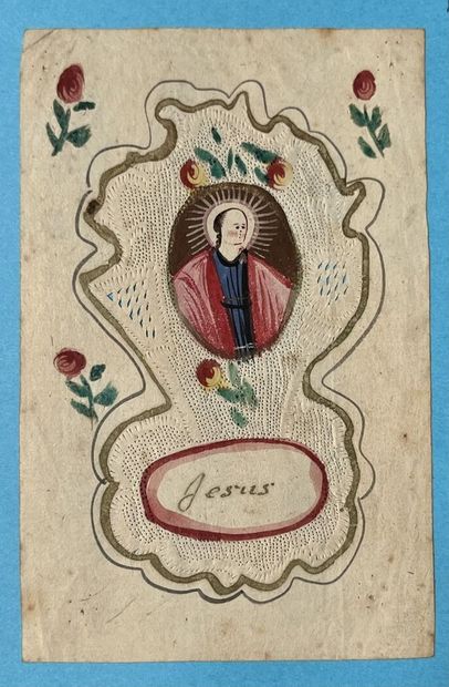 [Canivet]. JÉSUS. Vers 1800. Papier. 11,5x7...