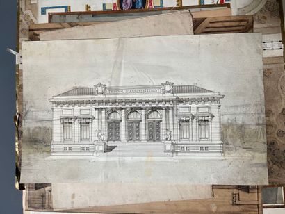 [Drawing]. [Architecture]. Lot of 17 original...