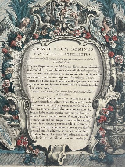 [Engraving]. CIBAVIT ILLUM DOMINUS PANE VITAE...