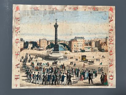 [Engraving]. [Compagnonnage]. View of a parade...
