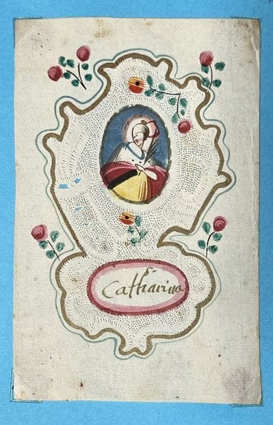 [Canivet]. SAINTE CATHERINE. XVIIIe s. Papier....