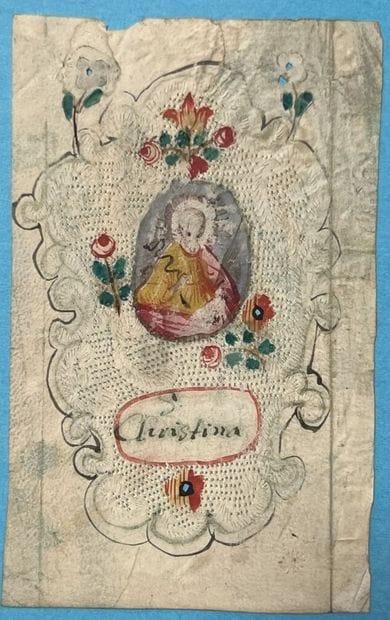 [Canivet]. SAINTE CHRISTINE. XVIIIe s. Papier....
