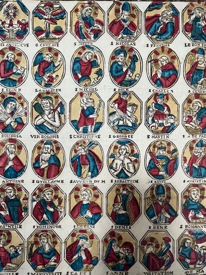 [Folk imagery]. 36 SMALL FIGURES OF SAINTS....