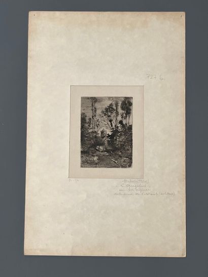 After Félix BUHOT (1847-1898) L'angélus,...