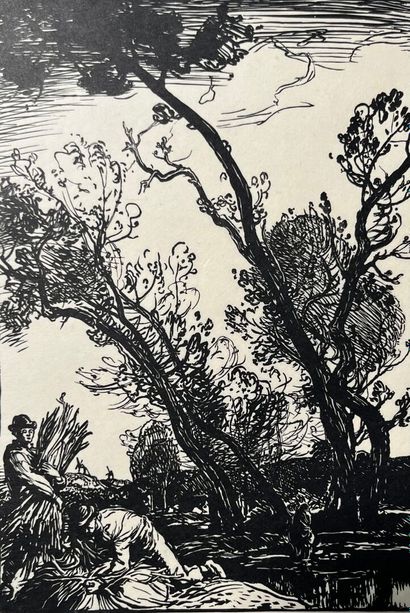 After Auguste LEPERE (1849-1918) Fin de journée...