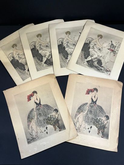 After Louis ICART (1888-1950) for Champagnes...