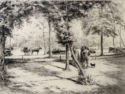 After Edgard CHAHINE (1874-1947) Au bois...