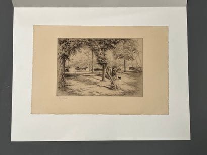 After Edgard CHAHINE (1874-1947) Au bois...