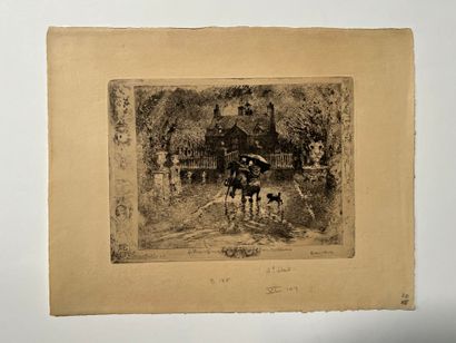 After Félix BUHOT (1847-1898) Les voisins...