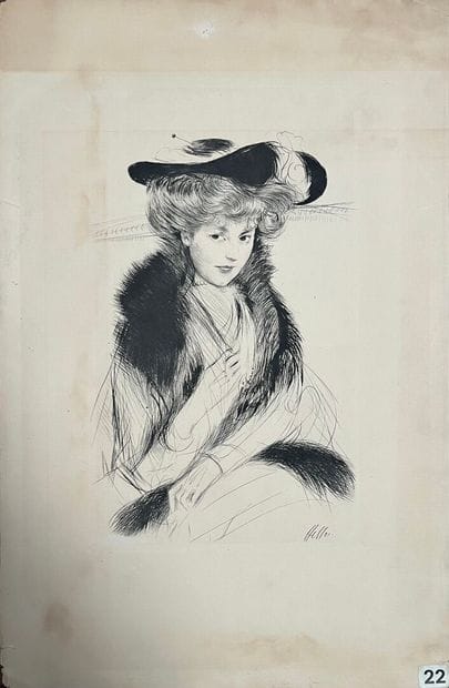 After Paul-César HELLEU (1859-1927) Jeune...