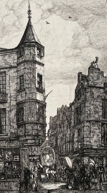 After Charles MERYON (1821-1868) Tourelle,...