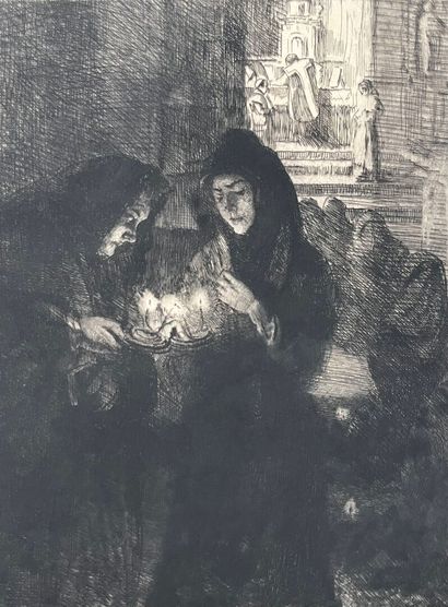 After Albert BESNARD (1849-1934) Nuit de...