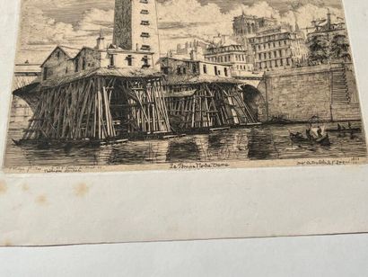 After Charles MERYON (1821-1868) La pompe...