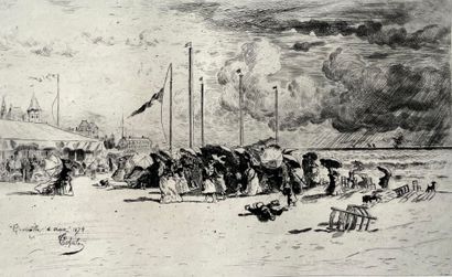 After Félix BUHOT (1847-1898) Un grain à...
