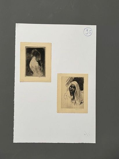 After Albert BESNARD (1849-1934) Femme au...