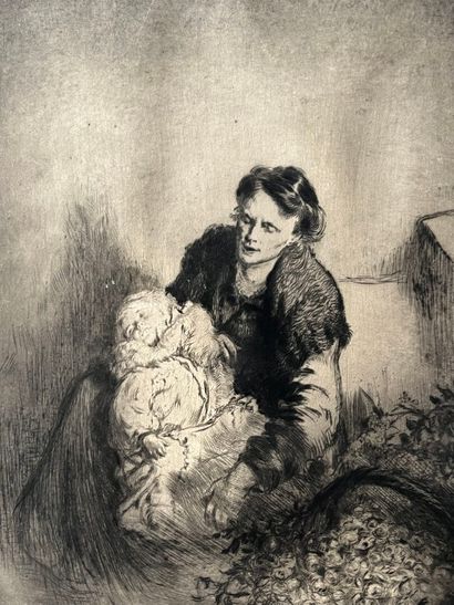 After Edgar CHAHINE (1874-1947) La marchande...