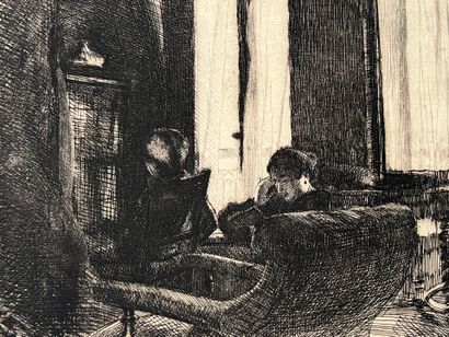 After Albert BESNARD (1849-1934) Intimité...