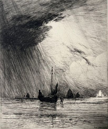 After Gaston de LATENAY (1859-1943) Pluie...