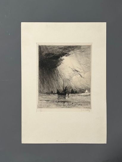 After Gaston de LATENAY (1859-1943) Pluie...