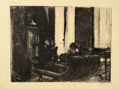 After Albert BESNARD (1849-1934) Intimité...