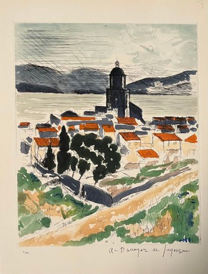 André DUNOYER de SEGONZAC (1884-1974) Saint-Tropez...
