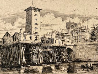 After Charles MERYON (1821-1868) La pompe...