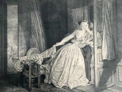 After FRAGONARD, engraved by Maurice BLOT...