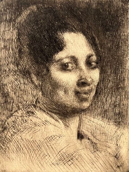 After Albert BESNARD (1849-1934) Peppina,...