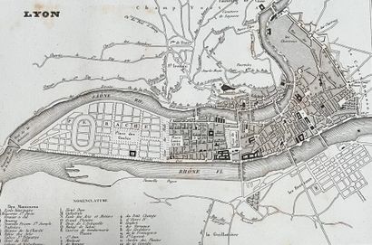 [Lyon]. [Plan]. Drawn by MONIN from the series...