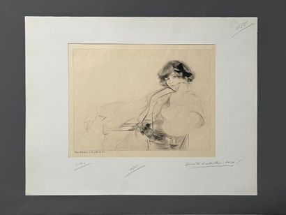 After Edgard CHAHINE (1874-1947) La belle...