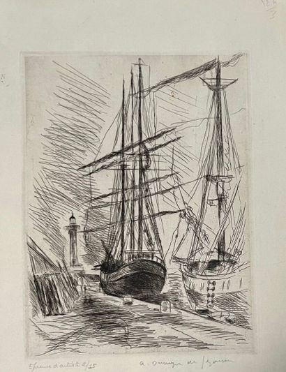André DUNOYER de SEGONZAC (1884-1974) Saint-Tropez...
