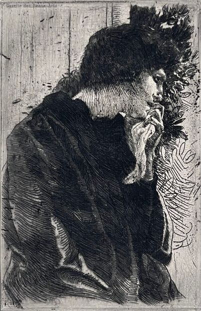 After Albert BESNARD (1849-1934) Tristesse...