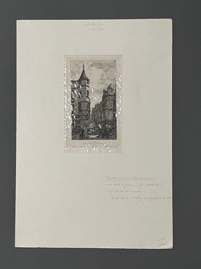 After Charles MERYON (1821-1868) Tourelle,...