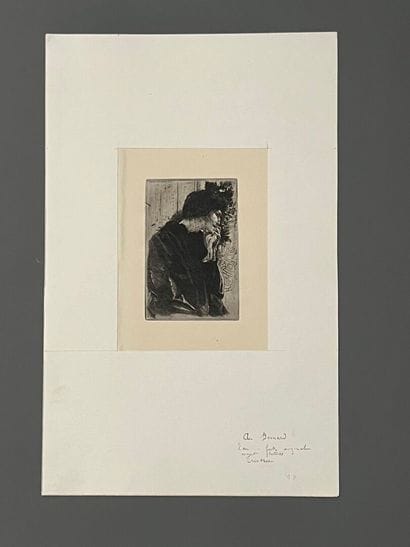 After Albert BESNARD (1849-1934) Tristesse...