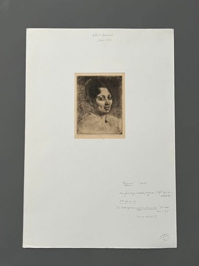 After Albert BESNARD (1849-1934) Peppina,...