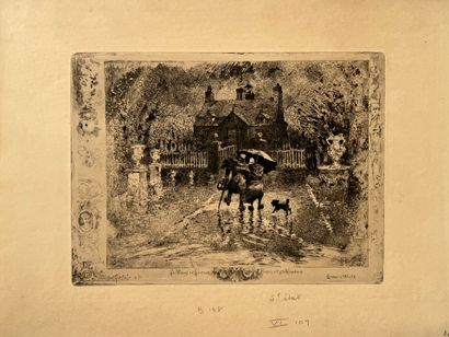 After Félix BUHOT (1847-1898) Les voisins...
