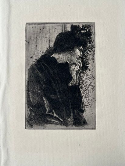 After Albert BESNARD (1849-1934) Tristesse...