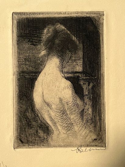After Albert BESNARD (1849-1934) Femme au...