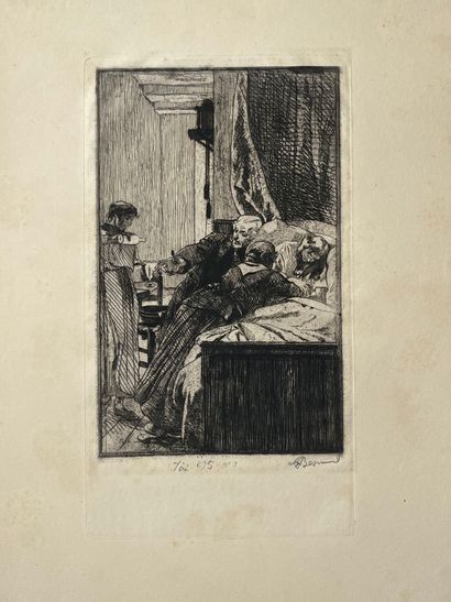 After Albert BESNARD (1849-1934) La maladie...