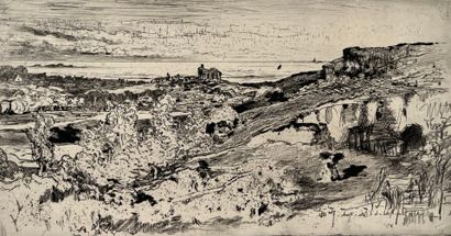 After Félix BUHOT (1847-1898) La chapelle...