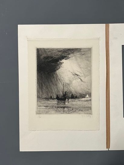 After Gaston de LATENAY (1859-1943) Pluie...