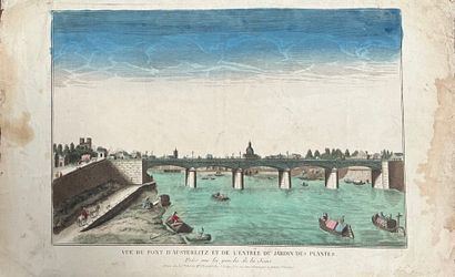 [Paris]. Two optical views and an engraving...