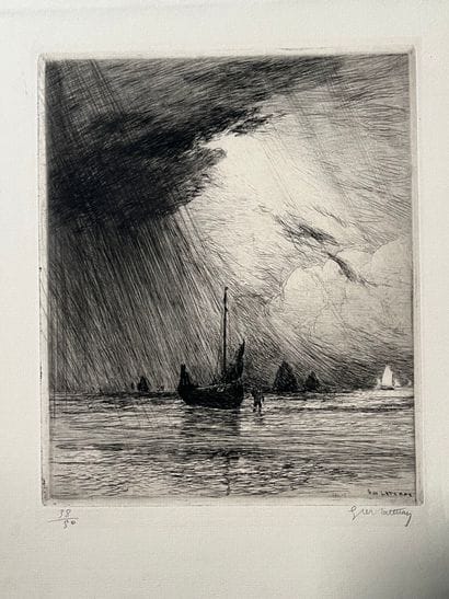 After Gaston de LATENAY (1859-1943) Pluie...